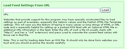 Load Feed Settings From URL