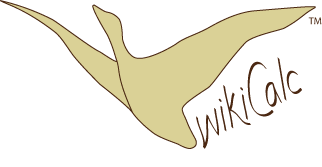 wikiCalc flying bird logo